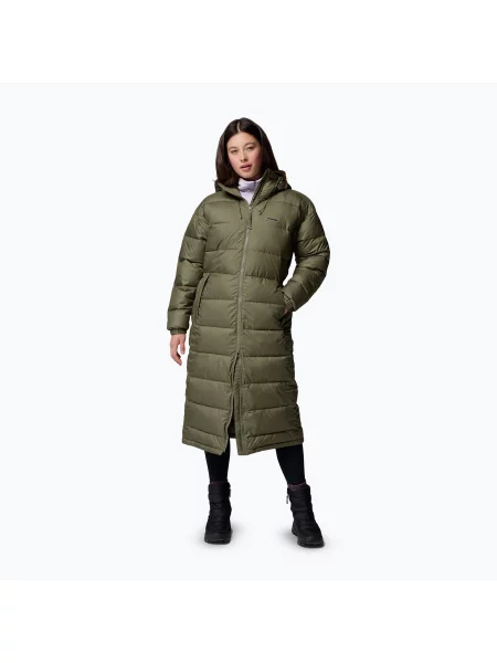 Palton izolat pentru femei Columbia Pike Lake III Long stone green verde