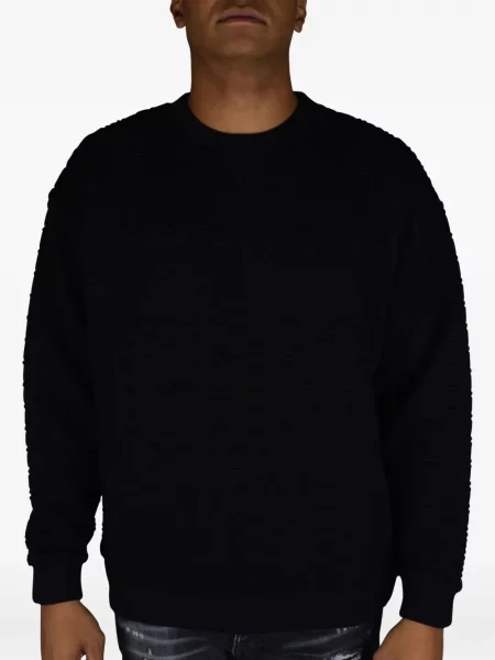 Pulover Balmain cu decolteu rotund negru