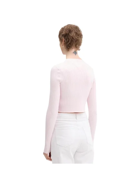 Tommy Jeans Kardigán rosé biela