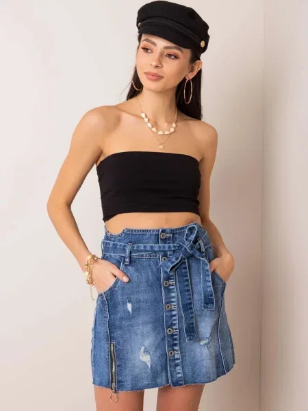 Spódnica jeansowa Factory Price niebieska