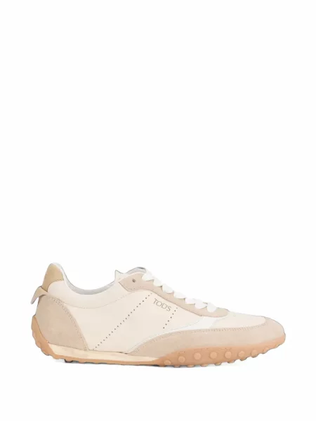 Sneakerși Tod's din piele de căprioară alb