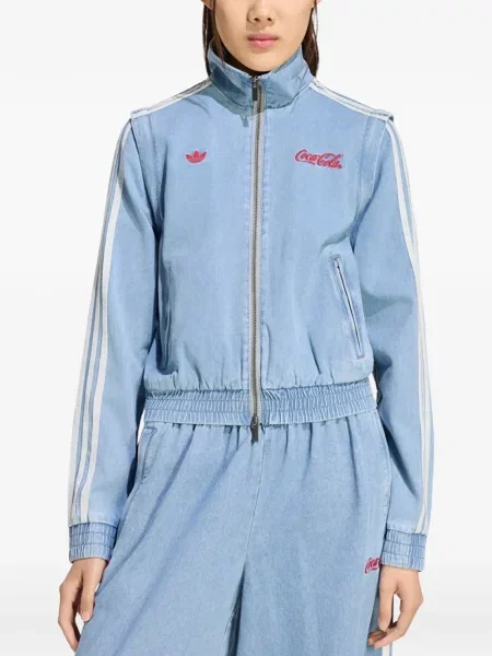 Geacă Adidas alergare cu cordon cu glugă verde