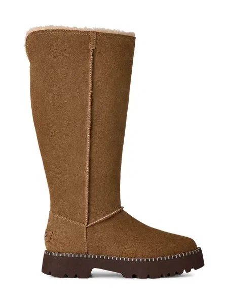 UGG W Uptowner Tall Boot cizme de zăpadă pentru femei din piele întoarsă maro
