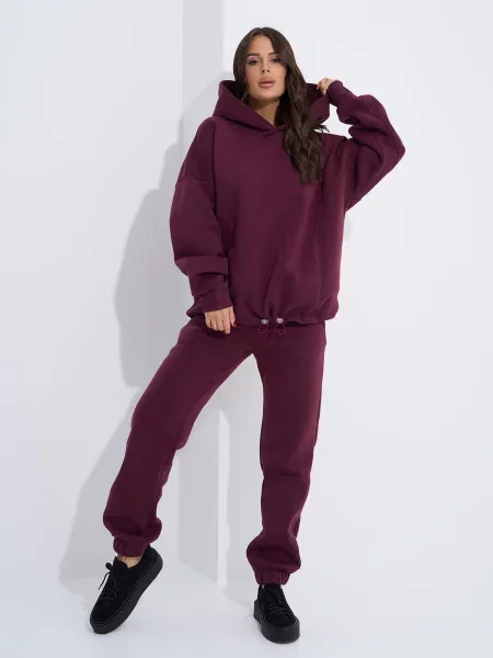 Спортивний костюм ISSA Plus комбінований верх бордовий