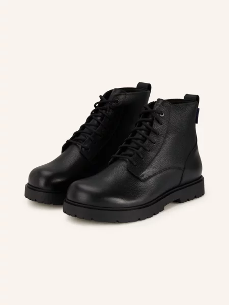 Šněrovací krajkové kotníkové boty Birkenstock černé