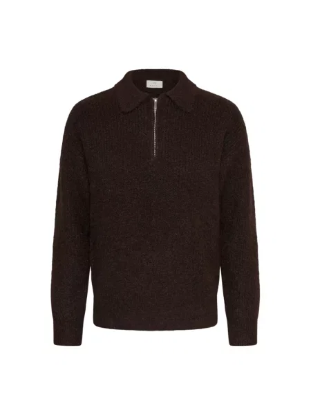 Dzianinowy sweter Kaffe brązowy