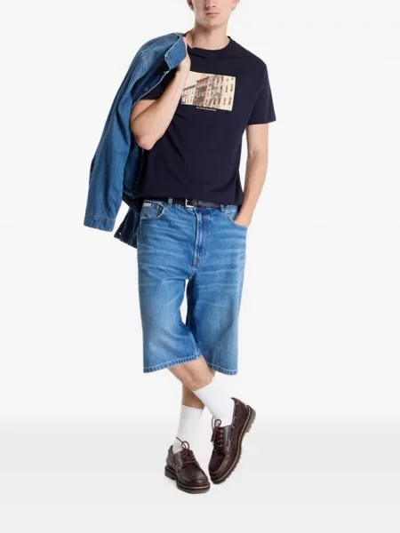 Tricou Gant cu imagine albastru