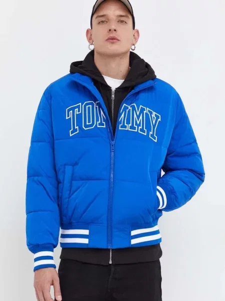 Яке бомбър Tommy Jeans преходен модел синьо