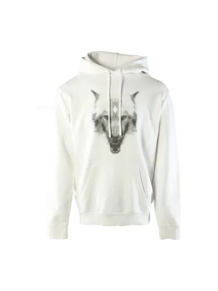 Bluza z kapturem Marcelo Burlon z kapturem biała