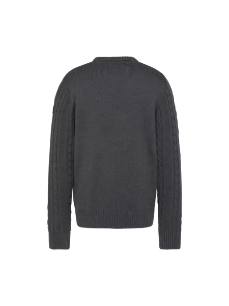 Sweter Schott Nyc wełniany szary