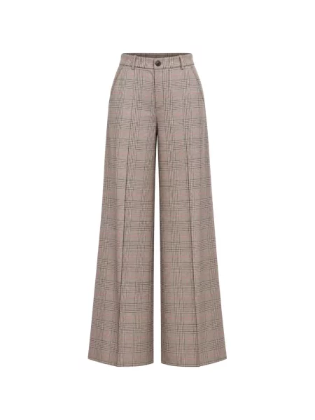 Pantaloni Kaos în carouri maro