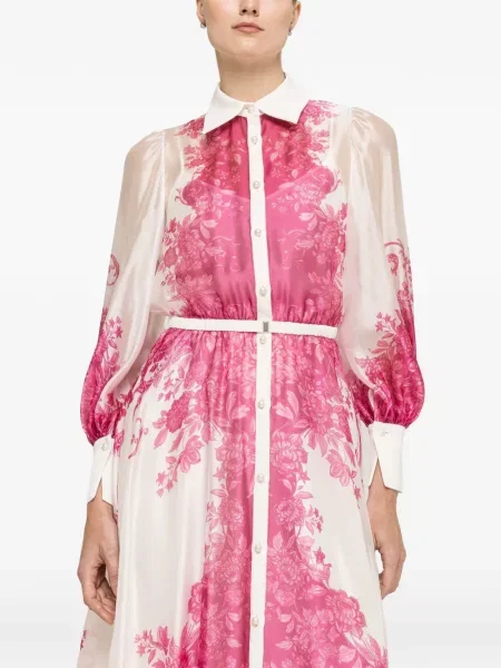 Rochie midi Nissa din organza alb