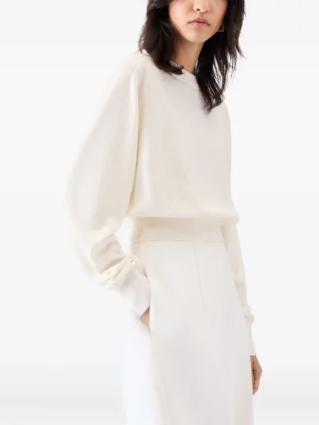 Cropp pulover Jacquemus cu broderie alb