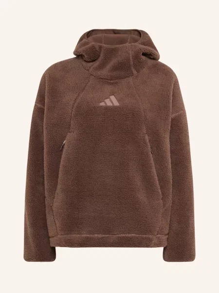 Adidas Terrex Fleecová Mikina S Kapucí Xploric Climawarm High Pile černošedá