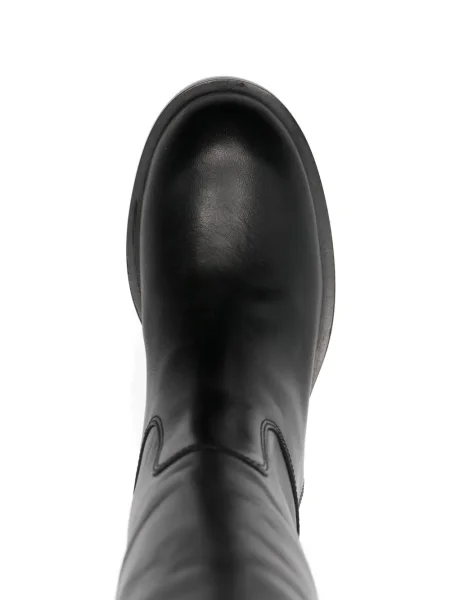 Botine Paris Texas din piele fără toc negru