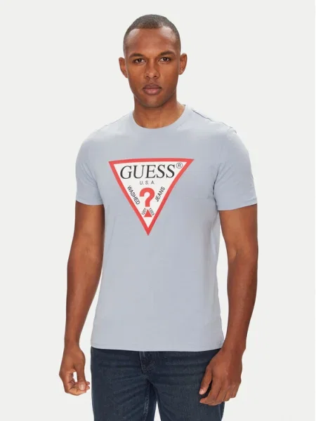 Тениска Guess с принт бяло