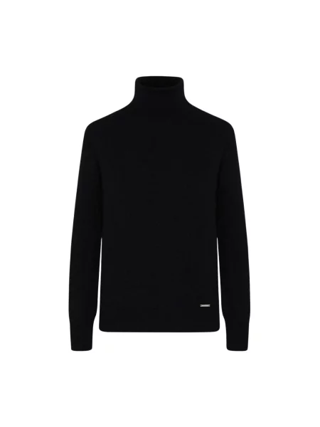 Golf Kiton z kaszmiru czarny