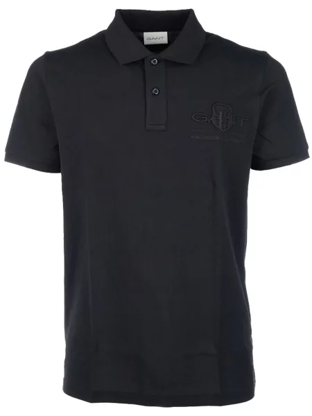 Polo Gant cu broderie negru