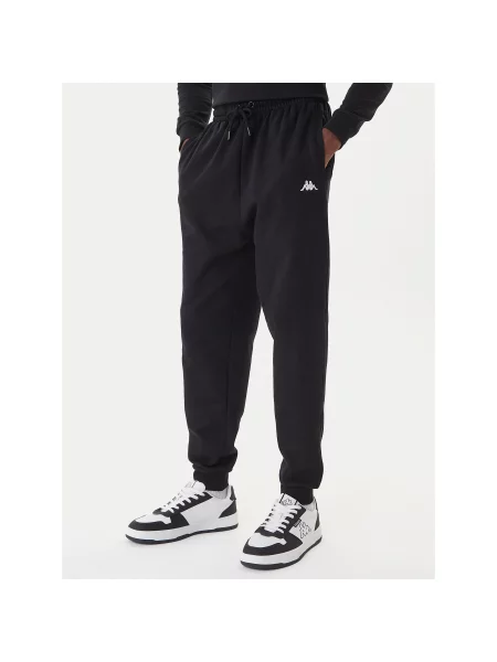 Kappa Παντελόνι φόρμας Regular Fit μαύρο
