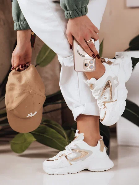 Sneakersy SPARKGLAM Dstreet białe