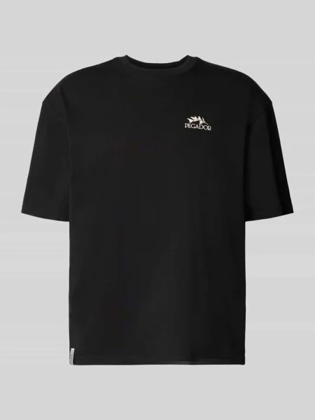 Oversized t-shirt z nadrukiem z tyłu Pegador czarna