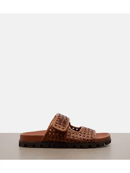 Sandale Miu Miu din piele maro
