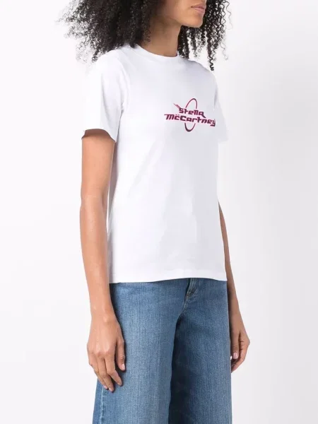 Krátké tričko Stella Mccartney s potiskem bílé
