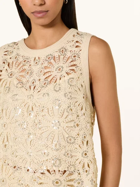 Top Suncoo z cekinami beżowy