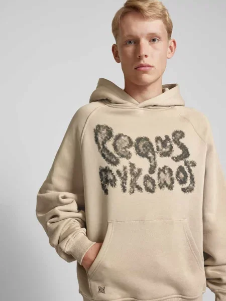 Bluza z kapturem z nadrukiem z logo Pequs