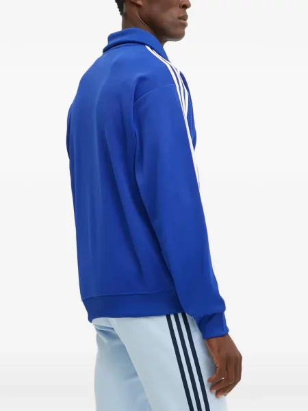 Csíkos tornaterem rövidnadrág Adidas nyomtatás kék