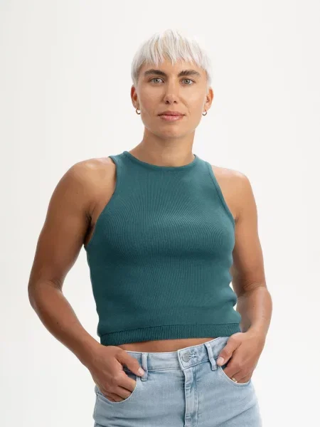 MELA Tricou NIKARA petrol verde