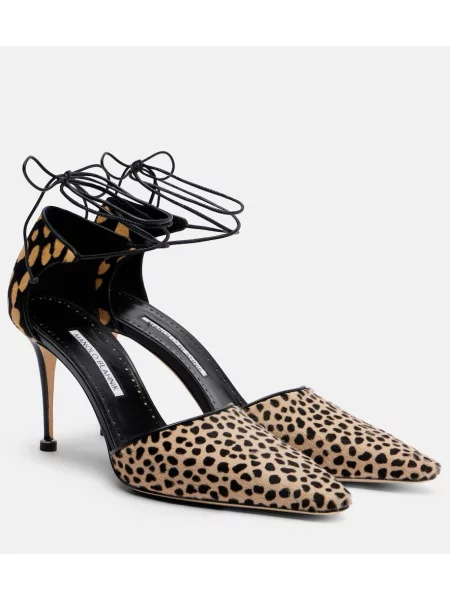 Pantofi cu toc Manolo Blahnik cu imagine negru