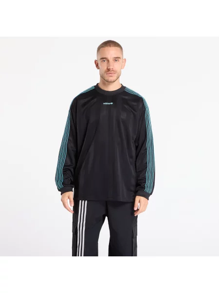Дълго тениска Adidas Originals с дълъг ръкав от джърси черно