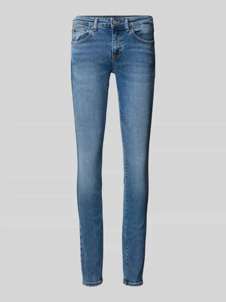 Jeansy o kroju skinny fit z mieszanki bawełny i elastanu model ‘SOPHIE’ Tommy Jeans niebieskie