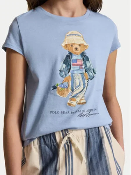 Polo Ralph Lauren Marškinėliai Žydra mėlyna