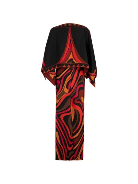 Rochie maxi Pucci cu imagine negru