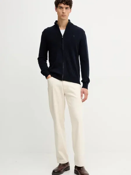 Шерстяной кардиган Hackett London синий