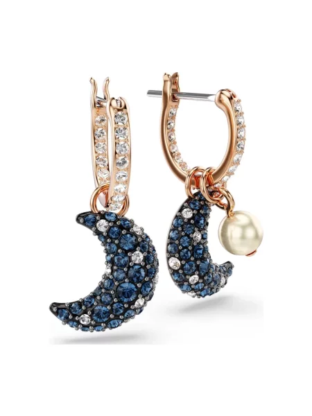Kolczyki Swarovski asymetryczne różowe