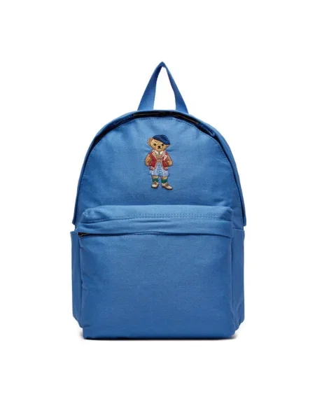 Детска раница Polo Ralph Lauren малък с изчистен дизайн синьо