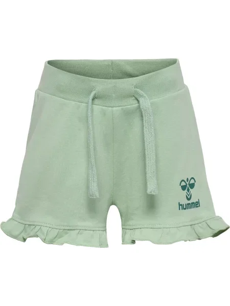 Szorty dla dziewczynki Hummel Talya Ruffle zielone