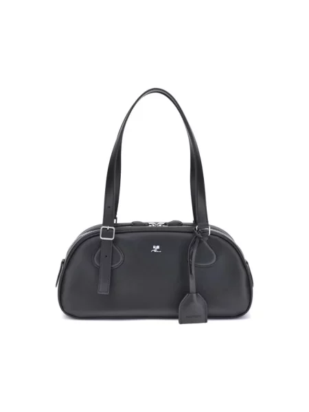 Torebka Courreges z logo czarna