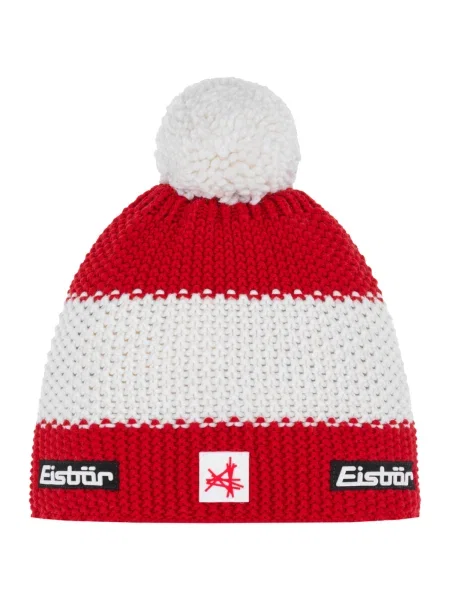 Téli sapka Eisbar Star Pompon SA ketchup/white/ketchup. Méret: OS fehér