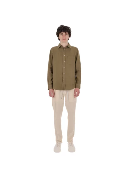 Lniana koszula Portuguese Flannel zielona