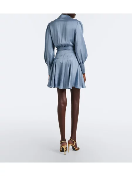 Rochie Zimmermann din satin plic albastru