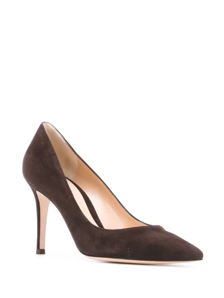 Pantofi cu toc Gianvito Rossi din piele de căprioară maro