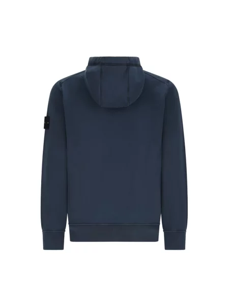 Bluza z kapturem Stone Island z kamieniami niebieska