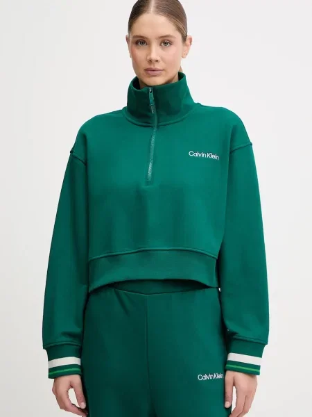 Calvin Klein Performance bluza gładka zielony