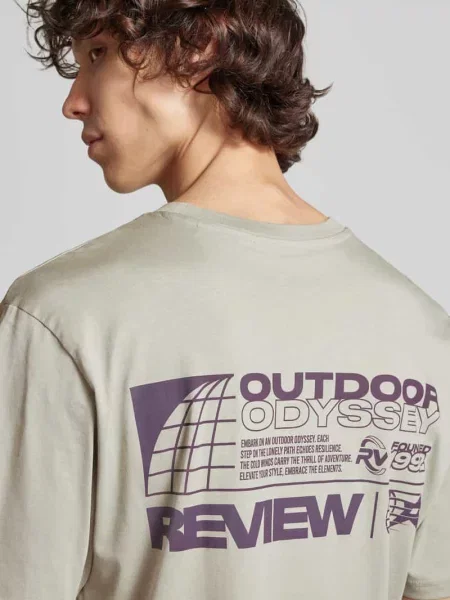 T-shirt z nadrukiem z logo Review
