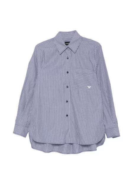 Cămașă Emporio Armani cu dungi albastru