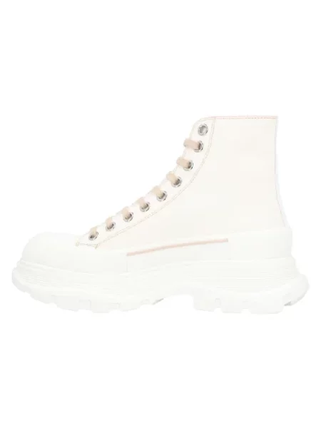 Botki Alexander Mcqueen płócienne białe